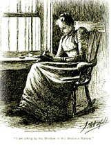Illustration from the 1892 publication of The Yellow Wallpaper in New England Magazine