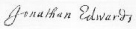 Jonathan Edwards's signature